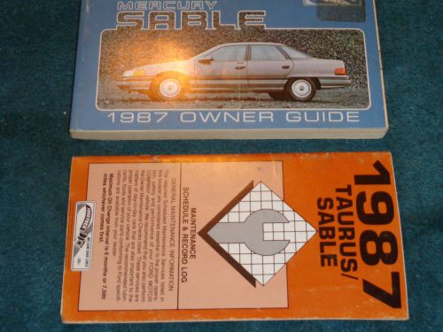 1987 mercury sable owner&#039;s manual set / owner&#039;s guide set / good originals!!!