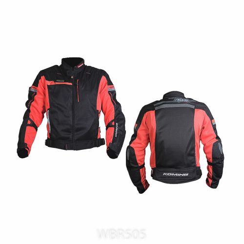 Komine jk 044 red black neon motorcycle jacket