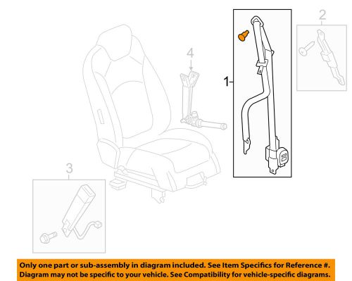 Gm oem front seat belts-belt &amp; retractor right 19301105