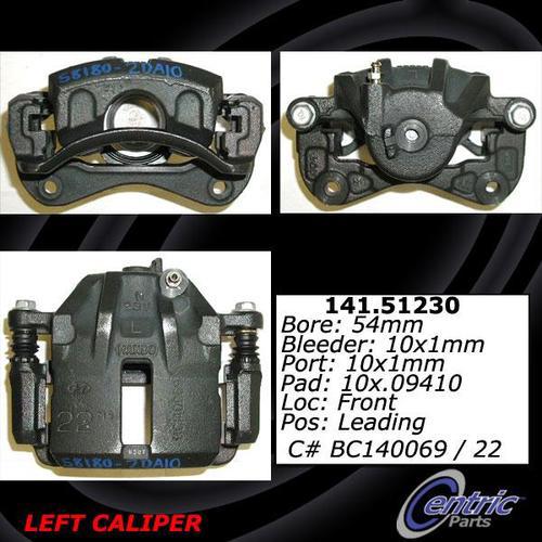 Centric 141.51229 front brake caliper-premium semi-loaded caliper