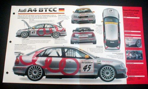 1996 btcc audi a4 quattro super touring racer unique imp brochure