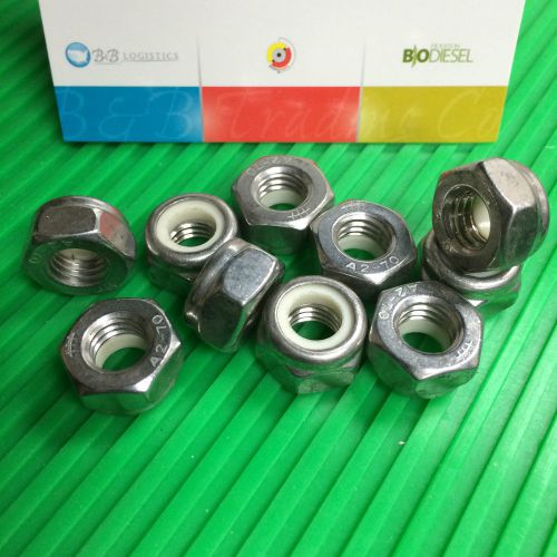 Metric m10 nylock nuts, stainless steel metric nylock nuts m10, bag of 10