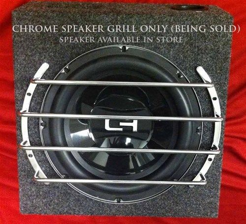 12 inch chrome speaker grill - sub woofer cover bar grille guard