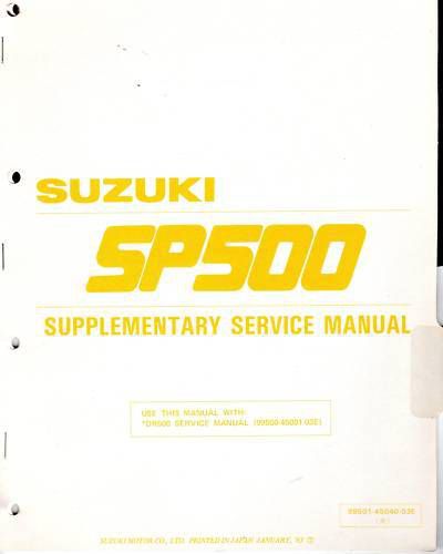 1983 suzuki motorcycle sp500 supple service manual