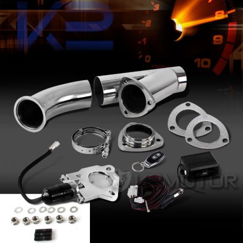 2.5&#034; electric exhaust downpipe cutout/e-cut out bypass valve+remote switch