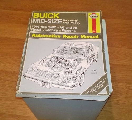 Haynes 1974-1987 buick mid-size rear wheel drive model automotive repair manual