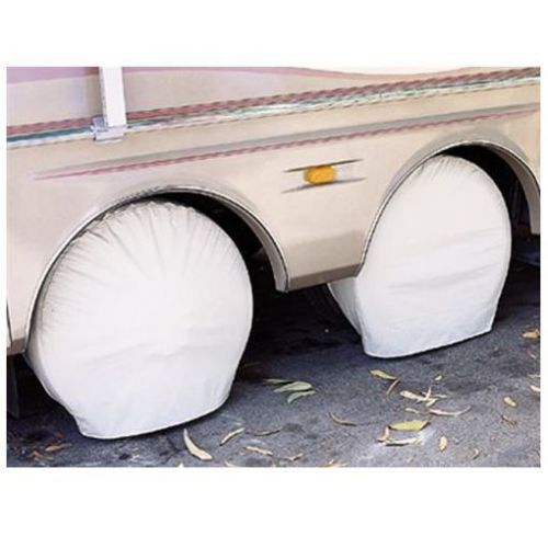 White adco ultra tyre gards for rv / camper / trailer / 5th wheel (30&#034;-32&#034;)
