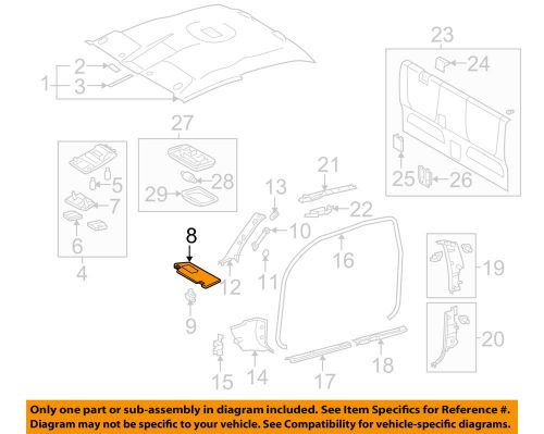 Toyota oem 05-11 tacoma interior-visor left 7432004121b0