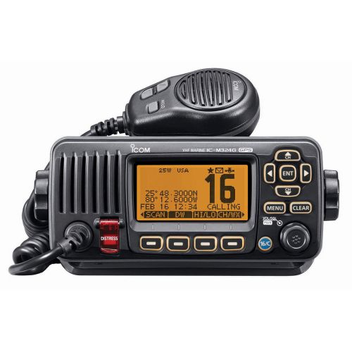 Icom ic-m324g 21 m324g black vhf radio with int gps