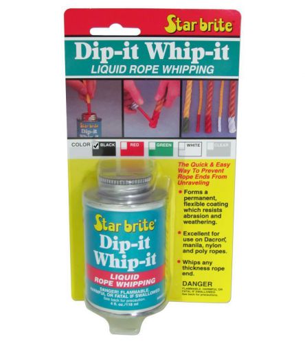 Starbrite 4oz black dip-it whip-it liquid rope whipping star brite