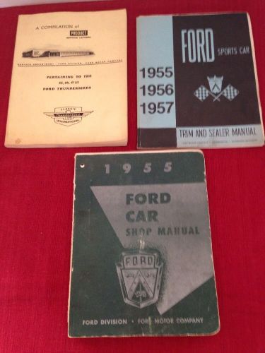 1955 56 57 ford car shop manuals three for the price of one nice