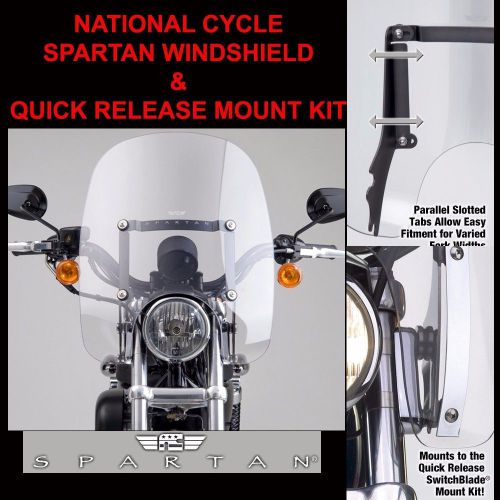 Harley fxd / fxdl / fxdx / fxdc 1993-2005 nc spartan shield n21202 &amp; mount