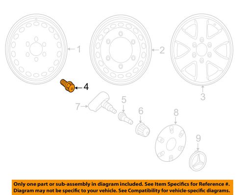 Mercedes mercedes-benz oem 10-16 sprinter 3500 wheels-wheel bolt 9069900007