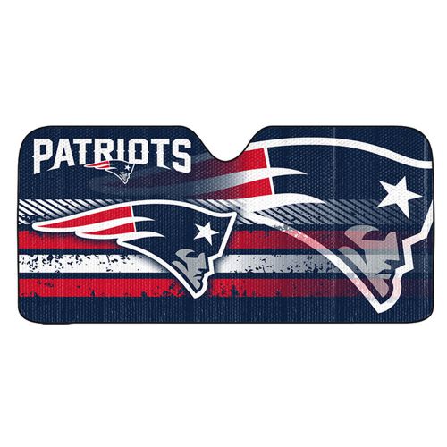Front windshield sunshade - fold up - car truck suv - nfl - new england patriots