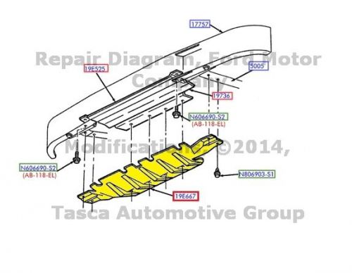 New oem front lower air deflector 2004 e150 e250 e350 e450 &amp; 2005-2007 econoline