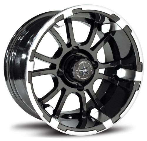 Fairway alloys sixer golf wheel - machined gloss black [12x6.5] (4/4) -20mm