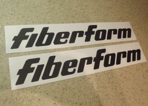 Fiberform vintage boat decal black 15&#034; die-cut 2-pk free ship + free fish decal!