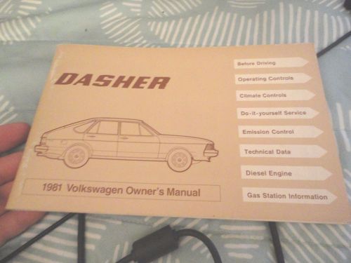 1981 volkswagon dasher owners manual 81 vw manual dasher excellent condition