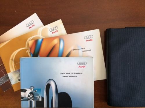 2002 audi tt roadster owners manual set with case