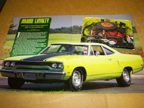 1970 plymouth 383 4spd road runner magazine article