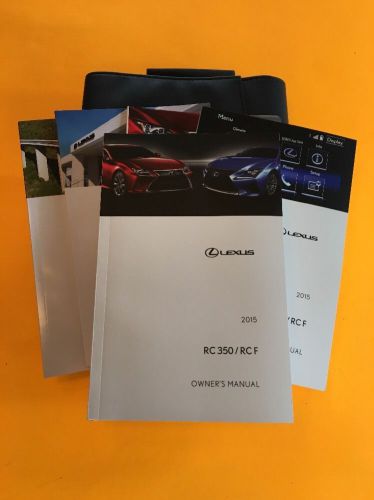 One 2015 oem lexus rc350/ rcf owners manual set with lexus case.