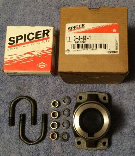 Qty (1) 3-4-84-1 dana drivetrain spicer ld end yokes w/ 3-94-18x boot kit - nib