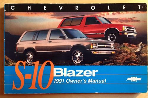 1991 chevrolet s-10 blazer factory owner's manual in very good condition