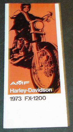 1973 harley-davidson motorcycle fx-1200 sales brochure    (070)