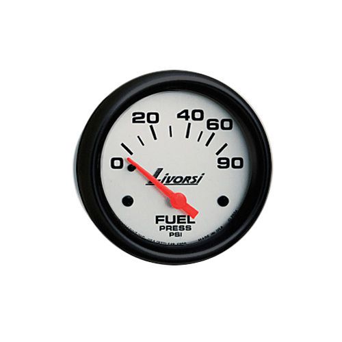 Livorsi electric automotive 0-90 psi fuel pressure gauge platinum/black 2 1/16&#034;