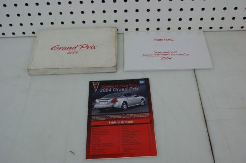 2004 pontiac grand prix owners manual set.  free shipping