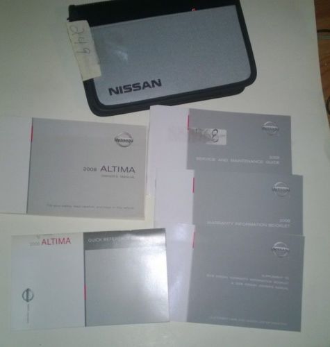 Buy 2008 08 NISSAN ALTIMA OWNERS MANUAL SET W/CASE A+ #M249 in North ...