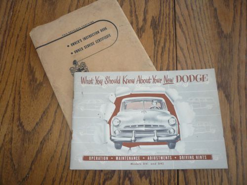 Dodge d41 &amp; d42 operator&#039;s manual w/envelope - glove box - d-13579