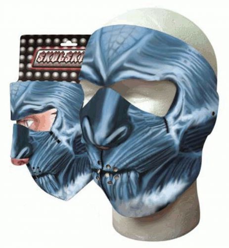 White walker neoprene ski mask full motorcycle biker face mask reversible new