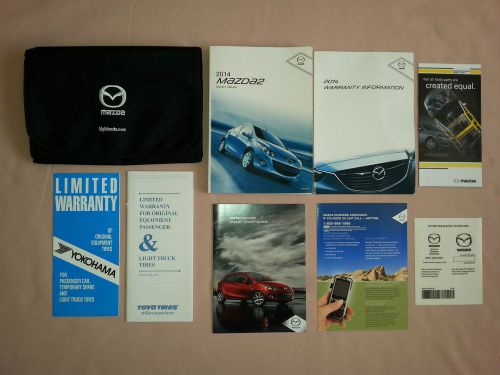 Oem 2014 mazda 2 owner&#039;s manual set &amp; case owners guide mazda2 user&#039;s books user