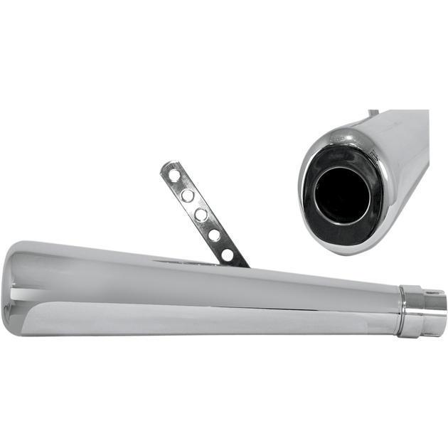 Emgo roadhawk 50 megaphone slip-on muffler 17-1/2" chrome universal