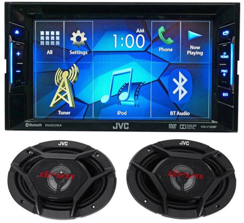 Jvc kw-v120bt 6.2&#034; 2-din in-dash car dvd receiver monitor+(2) jvc 6x9&#034; speakers