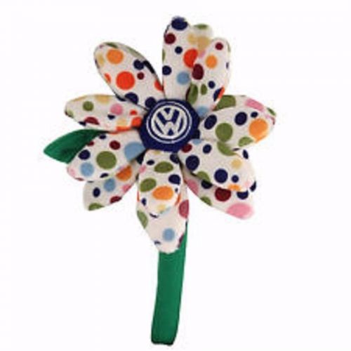 Vw new beetle plush  polka dot logo daisy flower for vase (vase not included)