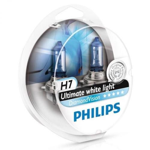 Philips h7 12972dvs2 diamond vision blister 5000k headlamp ultimate white(2cs)