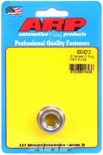 Arp 800-8212 fitting bung weld-in female o-ring 6 an steel each