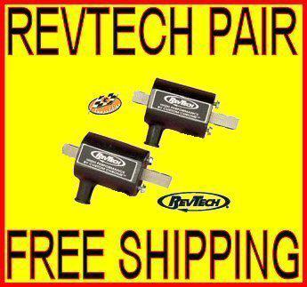 Revtech 3.0 ohm single fire coils set harley chopper bobber softail rigid