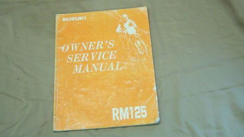 1993 suzuki rm 125 service repair manual vintage motorcycle motocross vmx ahrma