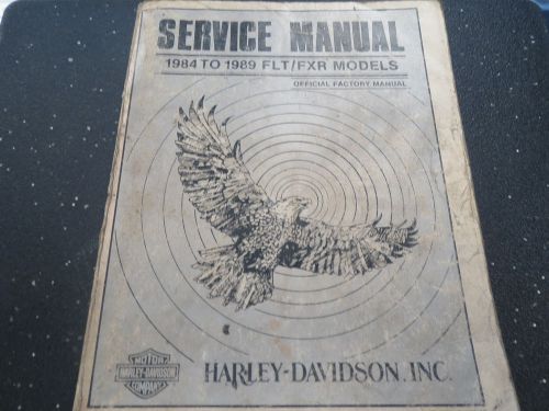 Harley-davidson service manual 1984-1989 flt/fxr models, official factory 1988