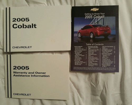 2005 05 chevrolet chevy cobalt lt ls ss 2 or 4 door owners manual