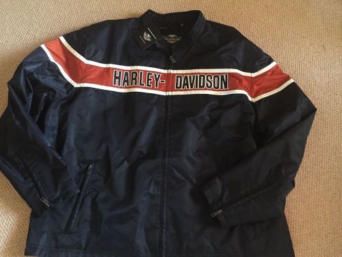 Nwt!!!harley-davidson 4xl-generations jacket men&#039;s 98537 black light weight