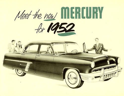 1952 mercury factory brochure-coupe-convertible-sedan