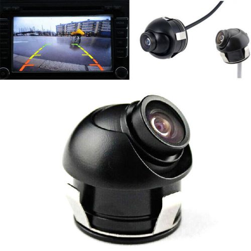 360° rotation cmos hd car rear view side front back camera back up waterproof