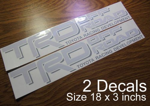 2 trd off road side stickers decals toyota tundra tacoma vinyl truck gray v6