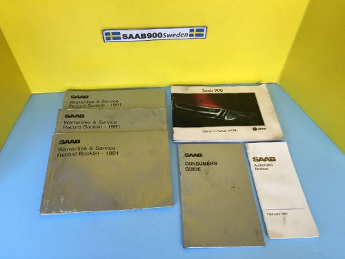 Saab 900 classic 1991 owner&#039;s manual warranties service booklets