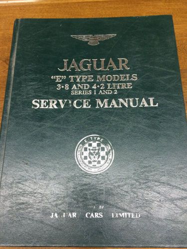 Jaguar hardcover service manual for e-type series1 3.8 l and series 2 4.2 l