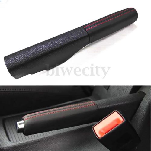 Leather hand brake handle lever cover for vw jetta golf rabbit gti eos mk5 mk6